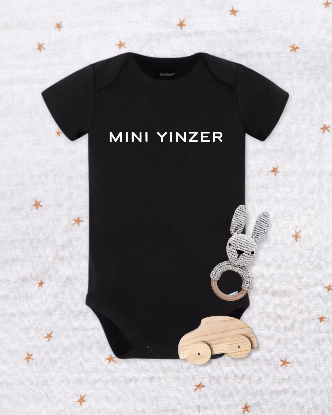 Mini Yinzer Pittsburgh Baby Onesie - Shop Local Pittsburgh - neighborhoodcollective.pgh Mini Yinzer Pittsburgh Baby Onesie, Black onesie with white text that says MINI YINZER